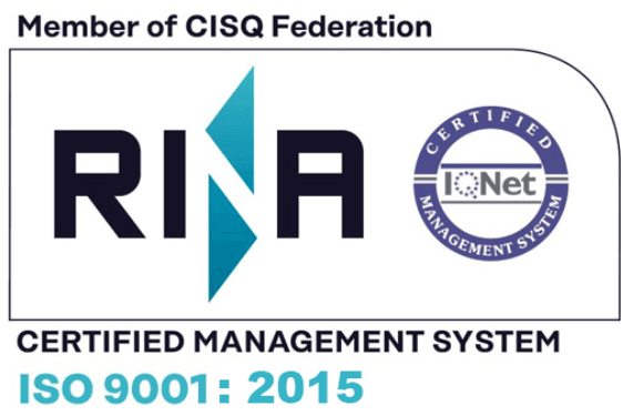 RINA ISO 9001:2015 Certified Management System
